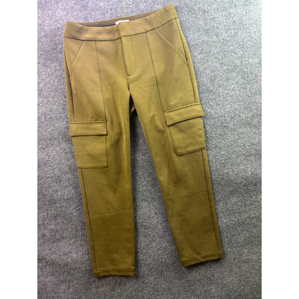 Anthropologie The Essential Slim Cargo Pants Womens 6 Olive Green High Rise